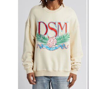 Diet Starts Monday Tiger Embroidered Cotton Fleece Sweatshirt